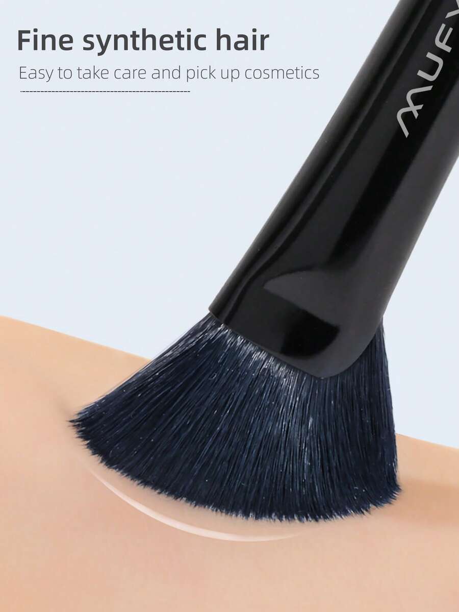 1pc Makeup Brush, Soft Bristles, Highlighter Brush, Nose Contour Brush, Portable Design, Blue Witch Face Makeup Brush - Multicolor - View 1