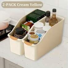 1PC Multifunctional Storage Box Set, Plastic Multifunctional Storage Box Set, Curved Design, Suitable For Home Storage, Ideal For Cleaning Supplies And Household Essentials, Storage Box, Storage Basket, Storage Container - View 5