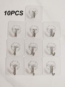1/10 chiếc Móc Treo Tường Trong Suốt Chịu Lực Cao, Chống Thấm Nước, Không Cần Khoan, Giá Để Đồ, Móc Treo Hút Chân Không Mạnh Mẽ, Không Cần Đóng Đinh, Giá Sắp Xếp Đa Chức Năng Cho Nhà Bếp, Phòng Tắm, Tủ Lạnh, Lắp Đặt Dễ Dàng, Món Quà Thiết Thực Cho Ngày Của Mẹ/Ngày Của Cha - Nhiều màu - Xem 14