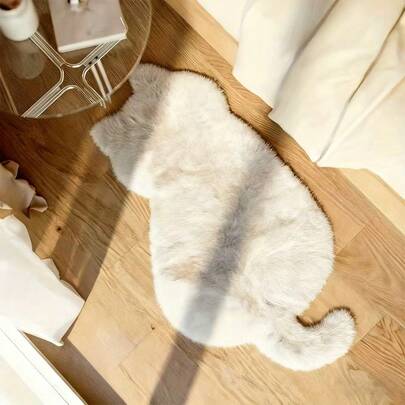 1pc Faux Fur Decorative Carpet, Fluffy Carpet Suitable For Spring/Summer, Autumn/Winter And All Seasons, For Bedroom, Living Room, Dining Room, Bathroom And Entryway, Thick Plush Carpet, Decorative Carpet, Bedroom Decor, Small Rug, Carpet, Home Decor, Living Room Carpet, Bedroom Carpet, Outdoor Carpet, Washable Carpet