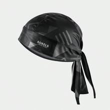 Pañuelo pirata de malla con estampado de camuflaje para hombres, accesorio de cabeza transpirable para streetwear, hip hop, skateboarding y ciclismo - Negro - Ver 12