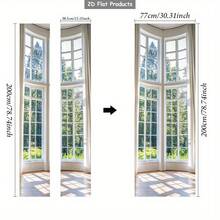1/2pcs Removable Self-Adhesive Door/Wall Sticker, Clean Home Decor, Tranquil Door Painting, Room Light & Shadow Door Sticker, Natural Scenery Home Decor Sticker Suitable For Bedroom, Living Room, Office Door Decor, 2D Flat - Style 1 - View 13