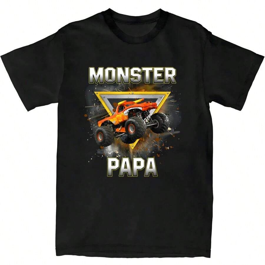 Summer Outfits For WomenMonster-Truck-Papa-Monster-Truck-Are-My-Jam-Truck-Lovers-T-Shirtsummer Outfits For Womensummer Outfits For Women,Summer Tops - Đen 2 - Xem 1