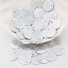 Payet Bulat Pipih 3mm-30mm, Payet Besar Longgar Warna Champagne Silver 1cm-3cm, 20g untuk Kerajinan Tangan DIY Menjahit Aplikasi Merajut Pembuatan Perhiasan Bordir - Payet pipih bulat - View 25