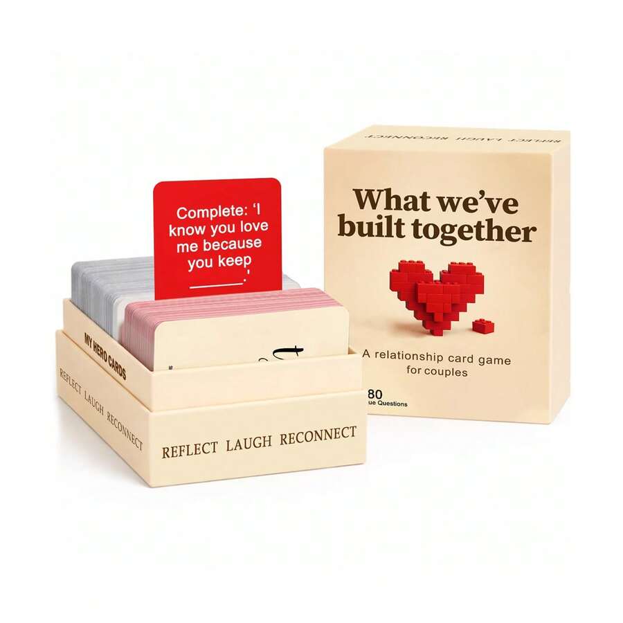 Our "Between Us" Couples Card Game: 3 Categories (Past & Present, Daily Feelings, Deeper Connections) With 180 Meaningful Questions, Suitable For Date Nights Or Travels - Multicolor - View 1