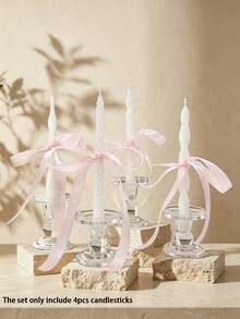 1/4 Set de velas espirales francesas blancas y velas con lazos rosas, adecuadas para decoración de bodas, regreso a clases, regalos de cumpleaños y recuerdos, regalos de velas de graduación, creación de ambiente, regalos del Día de San Valentín, regalos de pareja, regalos de mujer, regalos de niña, regalos de boda, recuerdos de boda, decoración de habitación, regalos de Halloween, regalos de Navidad, regalos para mejores amigos, regalos de graduación, regalos del Día de la Madre, decoración del hogar, decoración de cumpleaños - Juego de velas cónicas blancas con forma de espiral francesa y velas con lazos rosas. - Ver 10