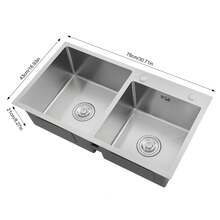 YUNRUX Kitchen Sinks - Silver - View 2
