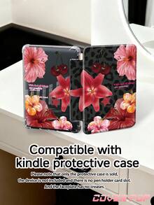 2026款豹纹、百合花和樱花图案平板电脑保护套，兼容iPad Air 8 (M4) 2026款（11英寸）/2026款（13英寸）、9.7/10.2/10.5/10.9/12.9英寸/iPad Pro 11/A16、第十代、Galaxy Tab S6 Lite 10.4英寸、Kindle Paperwhite第十二代（2024款）、Kindle（第十一代至2024款），柔软防震保护，智能睡眠/唤醒功能，Y型折叠支架，多角度观看，Y2K风格 - 彩色 - 查看 10