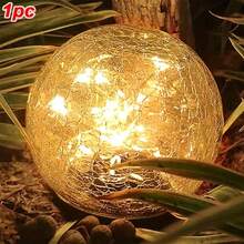 1/2/4pcs Outdoor Solar Lights, Outdoor Solar Floor Lights - Cracked Wishing Ball, IP44 Waterproof, 1500mAh,Smart Light Sense, Bright LED Lights Can Create A Decorative Atmosphere For Your Garden, Terrace, Deck, Steps, Walls And Driveway - LWD - View 12
