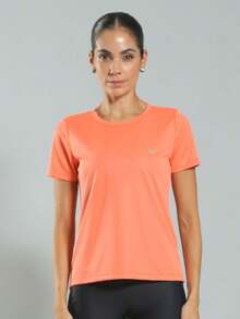 FITNATION Fitness T-Shirt With DRYFIT Technology For Quick Sweat Drying, Ideal For All Sports. - Salmon - View 3