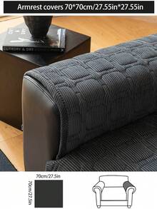 1pc All-Season Sofa Cushion Cover, Modern Minimalist Non-Slip Sofa Seat Protector, Dust-Proof And Washable, Soft And Colorfast, Pet-Friendly, Fits Sectional Sofa, Bedroom, Office, Living Room - Dark Grey - View 19