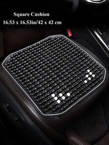 Breathable Wooden Bead Car Seat Cushion - Ventilated Summer Driver & Passenger Seat Pad - Universal Fit For Cars, Trucks - Ergonomic Design, Anti-Slip, All Season Use - A - View 3