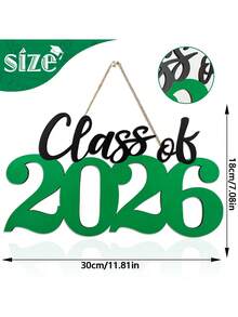 2026年木质毕业装饰品 - 红色2026届毕业生拍照道具和派对装饰，2026届毕业生礼物牌，毕业派对装饰（绿色） - 綠色 - 查看 4