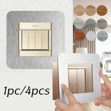 1pc/4pcs Acrylic Minimalist Single Switch Panel, Switch Protective Cover, Wall Decor Switch Sticker, Home Decor Switch Accessory - A - View 2