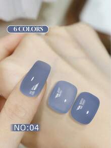 12毫升 2026春夏新款 迷雾蓝 海军蓝 海洋冰晶 半透明蓝系列 克莱因蓝果冻冰晶 半透明凝胶 玻璃珠 亮泽 半透明凝胶指甲油。美甲沙龙及美容护理，持久耐用，需配合UV灯使用。 - 彩色 - 查看 13