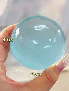 1/2pcs Cute Blue Coconut Oil Slow Rebound Squeeze Ball, 6cm Round Malt Texture Stress Relief Toy, Office Relaxation/Home Entertainment Anxiety Relief, Affordable & Fun Mother's Day/Graduation Gift, Valentine's Day, Wedding, Toy, Accessory, Soft Plush Toy, Birthday, Room Decor - Multicolor - View 14