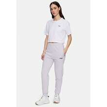 FILA | Kurzes Damen-T-Shirt, Locri Loose Cropped Tee Modell, Kurzarm-T-Shirt aus 100 % Bio-Baumwolle mit lockerer Passform und Print - Weiss - Übersicht 6