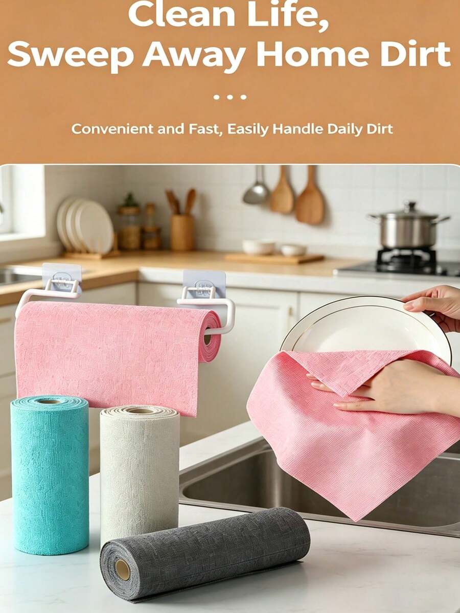 1卷/20条手撕毛巾，加厚设计，适用于家庭和厨房，干湿两用，超柔软纤维卷，柔软易撕，适合厨房、家庭、浴室、办公室、宿舍等场所。 - 清潔布 - 查看 1