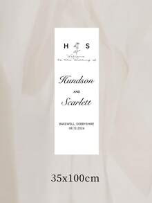 1pc Custom Wedding Welcome Banner, Custom Text,Custom Text Bridal Shower Banner, Bachelorette Party Backdrop Decoration,Minimalist Wedding Entrance Decoration - Multicolor - View 12