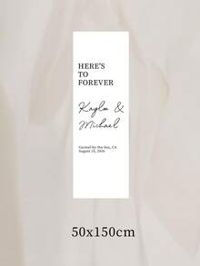 1pc Custom Wedding Welcome Banner, Custom Text,Custom Text Bridal Shower Banner, Bachelorette Party Backdrop Decoration,Minimalist Wedding Entrance Decoration - Multicolor - View 13