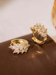 1 Đôi khuyên tai nhỏ bằng đồng sang trọng, thiết kế cao cấp, đính đá Cubic Zirconia, thích hợp cho bé gái đeo hàng ngày và trong các dịp lễ hội. - bông lúa mì - Xem 5