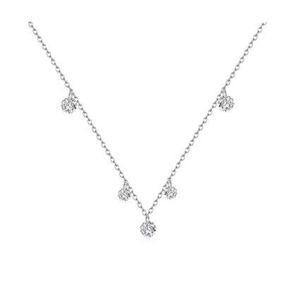 925纯银星空闪亮锆石项链锁骨链可叠戴低敏材质情人节礼物日常派对