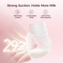 Momcozy S12 Pro Breast Pump, Hands-Free, Portable And Cordless Pump With Soft, Double-Sealed Flange, 3 Modes And 9 Levels, 24mm Flange - 白色 - 查看 4