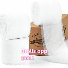 3rolls One Pack,15yard White Chiffon Ribbon, Fringe Fabric Ribbon, Handmade Wedding Bouquets Material, Gift Packaging Materials, Cake Decor Ribbon, Clothing Decor, Wedding Decor, Party Decor, Gift Decor, Bow Decor - White - View 8