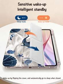 Ayotu 这款羽毛图案和海洋生物造型的平板电脑保护套兼容 iPad Air 8 (M4) 2026 (11/13 英寸)、Air 11 英寸 M3 2025 / M2 2024、Air 第五代 2022、(A16) 11 英寸第十一代 2025，也兼容三星 Galaxy Tab 和 Kindle Paperwhite 第十二代 2024。透明背壳，时尚图案保护套，具备自动休眠和唤醒功能，气囊保护，适合作为礼物和办公用品。 - 彩色 - 查看 6