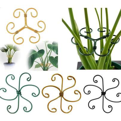 [Giá đỡ cây chắc chắn] 2 kiểu giá đỡ cây hình lá hổ Mã Lai bằng sắt | Giá đỡ cây trong nhà thiết kế độc đáo, bộ kẹp tre hình mai rùa chắc chắn, thúc đẩy sự phát triển khỏe mạnh của cây. Được thiết kế cho các loại cây leo, đây là giá đỡ lý tưởng để thúc đẩy sự phát triển khỏe mạnh của cây.