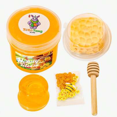2026 Hot Spring Summer Clay Honey Themed Slime, Handmade Textured Slime, Soft ASMR Sensory Slime, Fun Stress Relief Toy Kids & Teens, Party Favors & Daily