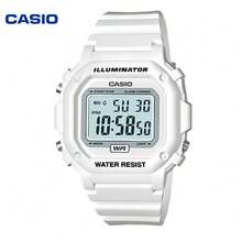 Casio 卡西欧 F-108WHC-7B 白色方形女士手表，复古数字腕表，带 LED 背光，日常防水学生手表 - 均碼 - 查看 9