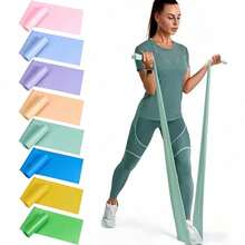 阻力带瑜伽辅助拉伸带成人拉丁训练弹力带初学者普拉提舞蹈循环健身张力 - 彩色 - 查看 8