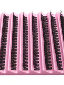 10 Rows 200Pcs Lash Clusters Full Curled Volume Eyelashes, Natural Fluffy Wispy Single Length Individual False Eyelashes, Soft Lightweight Reusable DIY Eyelash Extensions, Comfortable Easy To Apply For Beginners, Perfect For Daily Wear, Parties, Festivals, Dates & Everyday Eye Makeup, Fake Eyelashes Cluster Lashes - D - View 6