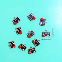 5/10 chiếc trang sức thủ công hình bảng chữ cái ABC, mặt dây chuyền, bông tai, vòng cổ, vòng tay, phụ kiện túi xách bằng nhựa, đồ thủ công tự làm. - Nhiều màu - Xem 3
