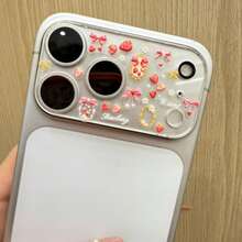 Miếng dán màn hình điện thoại Sweet Sister Strawberry Love, tương thích với Apple 17 Pro/17 Pro Max, bảo vệ toàn diện khỏi trầy xước. - Miếng dán ống kính trong suốt + hình dán quả dâu tây - Xem 2