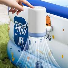 Large Blue Inflatable Swimming Pool With Playground Function, Made Of Durable PVC Material, Foldable And Portable, Suitable For Family Water Games And Yard Parties, Outdoor Water Game Themed Inflatable Swimming Pool - Swimming Pool - View 4