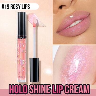  MISSLYN-HOLO SHINE Lip Gloss, Long-Lasting Shimmer, Sparkling Diamond Luster, Brand Makeup, Face Painting Cosmetics, Suitable For Women And Girls, Perfect For Winter, Y2K Style, Fashion , Suitable For Birthday, Valentine's Day, Party, New Year And Other Occasions, Best Gift Choice, Vegan And Cruelty-Free