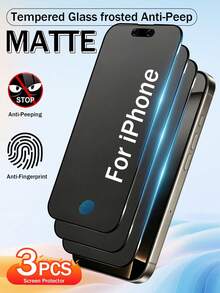 XINHONGYU Black Privacy Screen Protector Mobile Phone Screen Protector Privacy Matte Screen Protector Compatible With IPhone 17 Pro Max/17 Pro/17 Air/17/16E/16 Pro Max/16 Pro/16 Plus/16/15 Pro Max/14 Pro Max/13 Mini/12/11/XS Max/XR/8+/7 Plus Series, Anti-Peeping, Anti-Fingerprint, Smooth Touch, No Black Spots, Easy Installation, Anti-Drop, Anti-Glare Mother's Day Gift - 3PCS - View 34