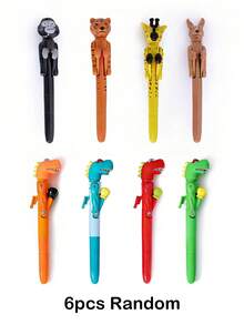 1pc/2pcs/4pcs Cool Dinosaur Boxing Ballpoint Pen, 0.7mm, Suitable As Back To School Gift And Stationery - Dinosaur Boxing Pen - View 24