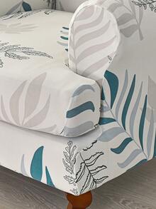 2pcs Milk Silk Fabric Non-Slip Elastic Printed Leaf & Tiger Pattern Chair Covers, Colorful Designs, Decorative Tiger Stool Covers, Pet Friendly, Suitable For All Seasons - Multicolor - View 7