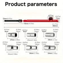 Juego de llaves para fregadero del hogar de 7 piezas, kit de herramientas para extracción de grifos de cocina y baño, llave de tubo para ajuste de tuberías - Juego de 7 piezas - Ver 10