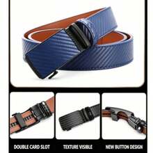 Ceinture pour hommes DOOPAI, ceinture réglable à cliquet, ceinture en véritable de 1 3/8 pouces, longueur personnalisable, boîte cadeau incluse, convient pour les occasions décontracté, professionnelles, cadeaux pour petit ami, mari, père, port quotidien, mode polyvalente, adapté pour les adolescents, extérieur, vacances, sports, voyage, rue, bohème, vintage - A - Voir 7