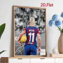 1 buah Poster Bintang Sepak Bola Wanita, Cetakan Kanvas untuk Penggemar Sepak Bola, Lukisan Dinding, Gambar Dekorasi Rumah dan Ruangan - Beraneka warna - View 9