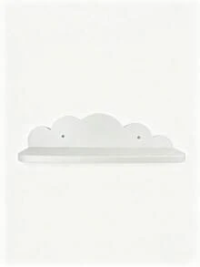 1/2/3 piezas Estantes con forma de nube para habitación infantil, estantes de pared de madera con diseño de nube creativa para almacenamiento - Blanco - Ver 2