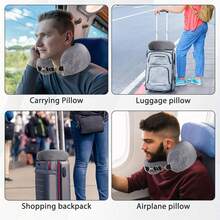 Adjustable U-Shaped Neck Pillow, Portable Soft Polyester Fiber Medium Softness, Suitable For 3-Day Clothing Storage, Suitable For Short Trips, Business, Flights, Cars, Camping, Hand Wash, No Printing - Multicolor - View 5