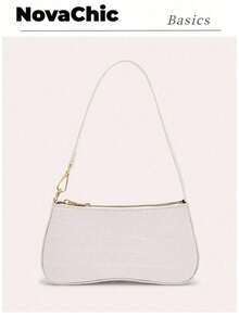 Lightweight,Business Casual Crocodile Embossed Bag For Teen Girls Women College Students,Rookies & White-Collar Workers Perfect For Office,College,Work ,Business,Commute,Outdoors, Travel, Outings - trắng - Xem 1