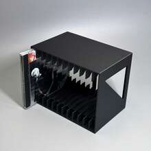 Organizador de escritorio para 12 ranuras de CD/DVD/álbumes, organizador de almacenamiento de escritorio minimalista para CD/DVD/álbumes - Multicolor - Ver 3