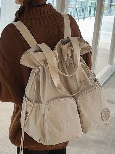 peach tree Ba lô du lịch unisex, túi xách tay kiêm túi đeo vai đa năng, túi đựng laptop, ngăn chống nước, dung tích lớn, nhiều ngăn, màu trơn giản dị, thích hợp cho du lịch, kỳ nghỉ, trường học, công tác, quà tặng cho ngày Valentine, Giáng sinh, Halloween.