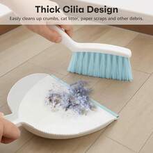 NACENA Handheld Dustpan And Broom Set – Mini Compact Brush Combo For Desktop, Sofa, Car & Kitchen Crumbs Small Cleaning Tool With Stiff Bristles, Blue - 藍色-1 - 查看 5